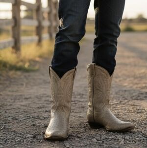 Men's Gray Cowboy Boots